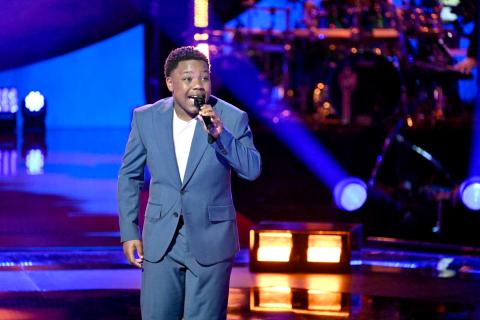 Elbert County's Jaukeem Fortson performs Michael Jackson's "Man in the Miror" during the Nov. 25 episode of NBC'S 'The Voice." (Photo courtesy of Griffin Nagel - NBC)