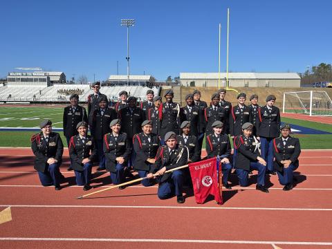 The JROTC Drill team that competed in the Grovetown meet includes Alyssa Childers, Ariel Moncallo, Atorrian Small, Colton Mabry, Daniel Nguyen, Daniella Govea-Alcalde, Isabel Cruz, Jacob Brown, Jocelyn Castillo, Juana Olivera, Kaili Papios, Kaylee Harvey, Marley Geyer, Michael Bowman, Nallei Rodriguez-Clemente, Naomi Bernal, Nyasia Teasley, Quintedria Grooms, Reina Maxwell, Samuel Gohn, Tommy Moon, Tunisia Sadler, Ty’Quavious McLendon and Yamileth Carreon. 