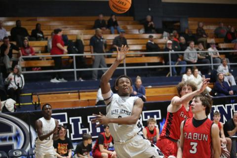 Jordan Morrison watches as his shot goes up during a game against Rabun Jan. 27. (Photo by Wells)