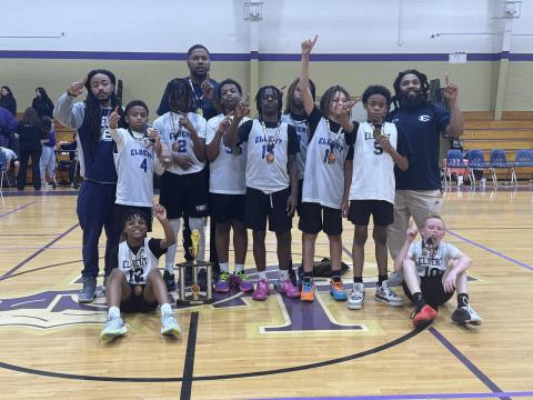  Elbert County's 12U all-stars include Kolby Allen, Brantley Almond, Chasten Belcher, Quanathan Billings, Anthony Heard Jr., Patrick Huff, Avery Langston, Damoni Thomas, De'Kobe Williams and Kadeem Williams. The team is coached by Head Coach Rod Rucker and Assistant Coach Jamal Willis. (Photo submitted by Stephanie Almond)