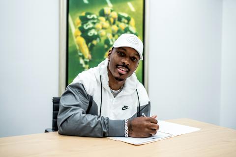 Mecole Hardman Jr. signed a one-year deal with the Green Bay Packers March 20. (Photo by Emma Pravecek - Green Bay Packers)