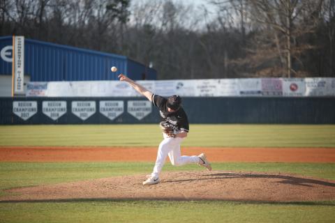 Colson Brown lets a pitch fly from the mound during a game against Barrow Arts and Sciences Academy March 14. Brown and the Diamond Devils are scheduled to see ACE Charter in the first round of the GHSA State Playoffs April 25. (File photo by Wells)