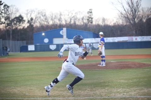 Jose Rodriguez sprits down the basepath during a win over Washington-Wilkes. (Photo by Wells)