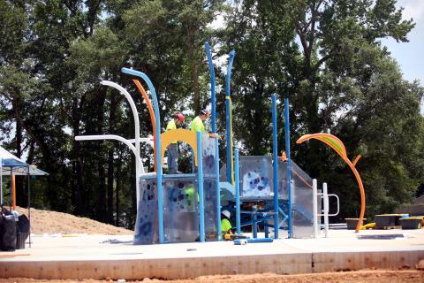 The splash park project in Elberton is nearing completion according to city manager Kevin Evensong (Photo by Mark Wells)