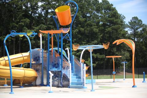 Splash Island Elberton lies in wait the week before its scheduled Aug. 30 grand opening. (Photo by Bo Underwood)