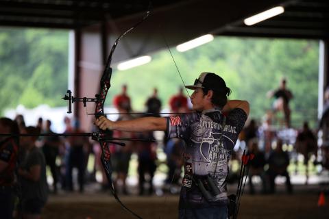 Elbert County native and expert archer Aaron Catterton-Murdock has won multiple competitive archery championships at the state and national level. (Photo courtesy of Elizabeth Catterton)