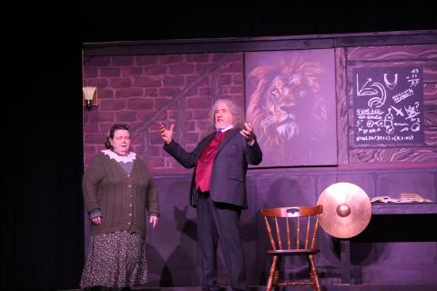 Bob Larson plays "Uncle Andrew" in the Elbert Theatre's production of "The Magician's Nephew." The show is scheduled to debut this weekend. (Photo by Mark Wells)