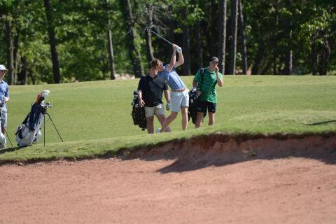 Madden Drake shoots over the bunker at the 2026 Border War. (Photo courtesy of Benjamin London, Franklin County Citizen)