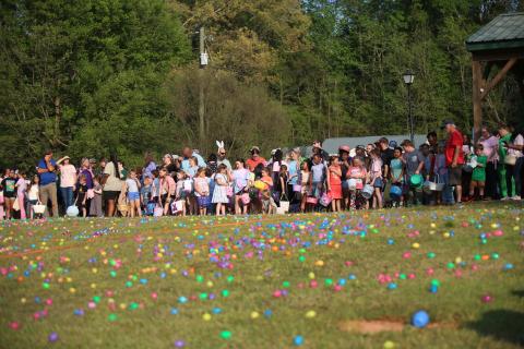 A host of children and adults gathered in Sutton Park April 2 for the City of Elberton’s Eggstravaganza egg hunt. Main Street Elberton’s Crystal Beebe said over 9,000 eggs were hidden for the hunt