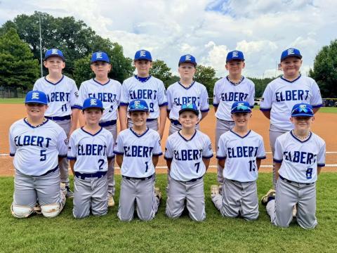 Elbert County’s major all-stars represented their county in the Georgia Little League District 7 tournaments. (Photo courtesy of Elbert County Little League)