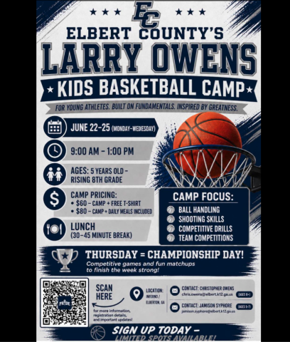  The Larry Owens Kids Basketball Camp is set to be held from June 22 to 25 in The Inferno.
