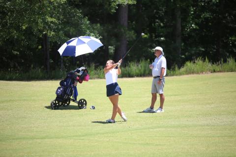 Lucy Johnson was an All-State selection for the second straight year after finishing No. 4 individually at the GHSA girls' golf state championship. (Photo by Bo Underwood)