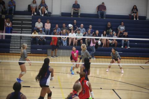 Sophia Vargas bumps the ball. (Photo by Bo Underwood)
