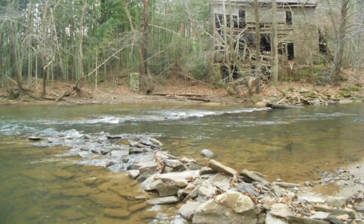 Shown are ruins of an old structure along the Etowah River. Many remnants of the past still exist for visitors to discover on the Etowah Water Trail. Photo courtesy of Etowah Water Trail