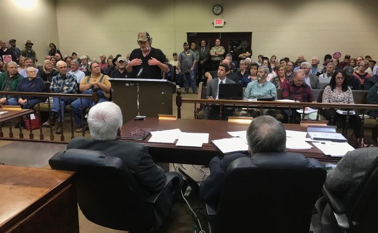 File photo from a court-ordered landfill hearing in March 2019.