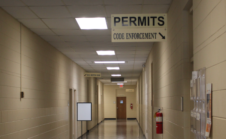 The permit and code enforcement office is located in the Elbert County government complex.