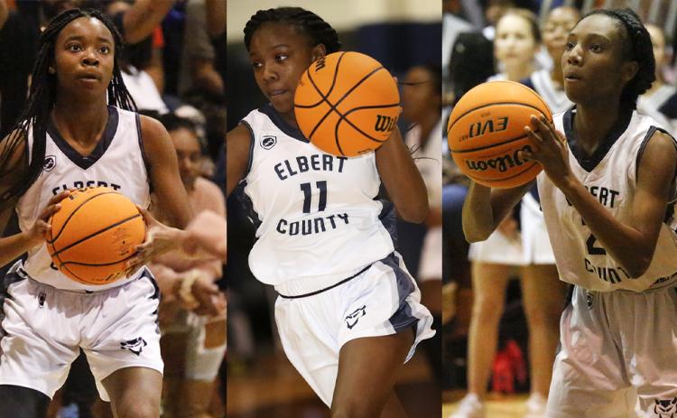 Lady Blue Devil freshmen (L-R) Aaniyah Allen, Terrace Hester and Niya Moon were all selected to Region 8-AA’s All-Region first team last week.