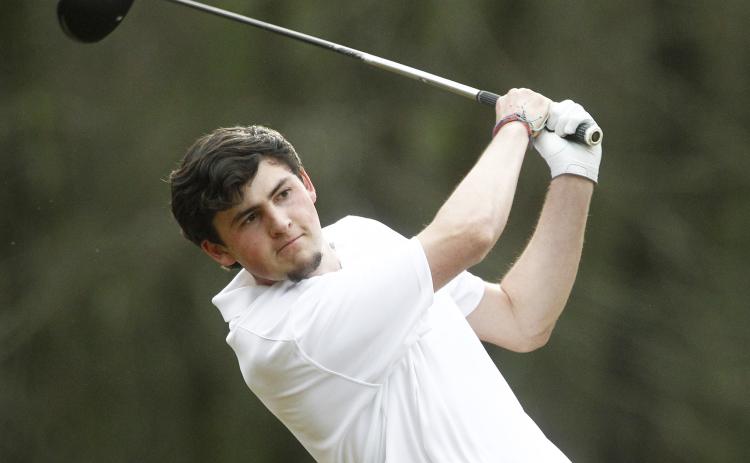Blue Devil senior Evan Yeargin shot a 1-over-par 38 during Elbert County’s win over Franklin and Hart counties March 10 at Highland Walk Golf Course at Victoria Bryant State Park in Royston. (File photo by Cary Best)