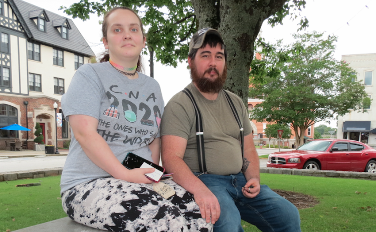 Bobbie and Andrew Carroll live in a household in which four adults tested positive for COVID-19 ... and doctors told the couple that five minors in the house (ages 16, 14, 10, 5 and 6 months) most likely had COVID-19. After getting past a quarantine that lasted for about 20 days, everyone in the household has recovered and they are now back at work. (Photo by Jones).