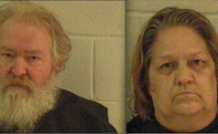 Larry Richard Myers and Connie Lou Myers (Photos from the Elbert County Sheriff's Office jail records)
