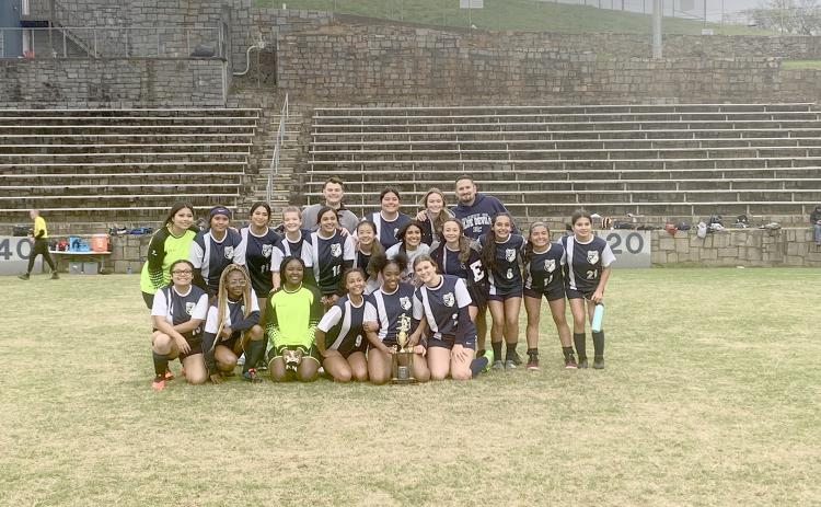 The Lady Devils soccer team made program history Friday, April 8 as they defeated Rabun County’s Lady Wildcats to finish as the region runners-up for the second time in program history, giving them the opportunity to host the first round of the GHSA state playoffs. The first round will be held Thursday, April 14 in the Granite Bowl at 5:30 p.m. as the Lady Devils host Elite Scholars Academy. Tickets are $7. (Photo by Wells)