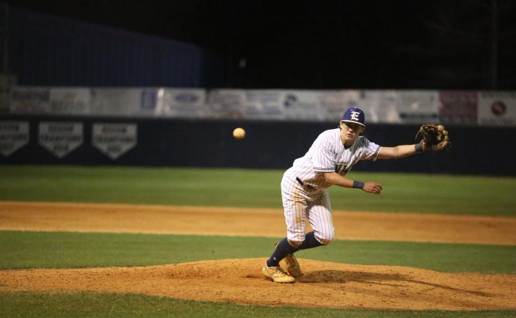 Diamond Devils Landen Ingram (above), Carson Adams and Head Coach Lance Ingram were named the Region 8AA pitcher, player and coach of the year. (Photo by Scoggins)