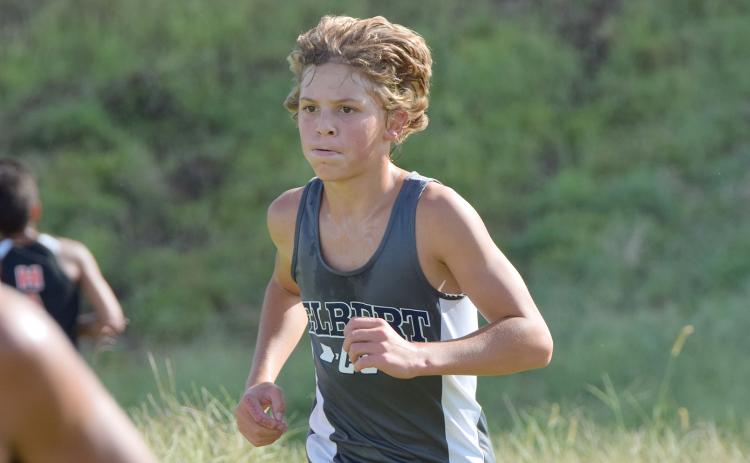 Maddox Adams finished in the Top 5 for the Rams (Photo by Shane Scoggins, Franklin  County Citizen Leader)