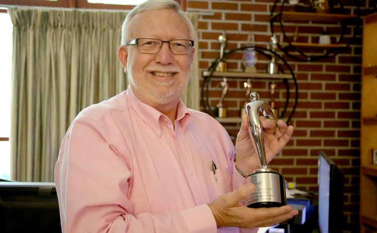 Mat Hunt took home a prestigious international Telly Award with his company, Huntridge LVS. (Photo by Scoggins)