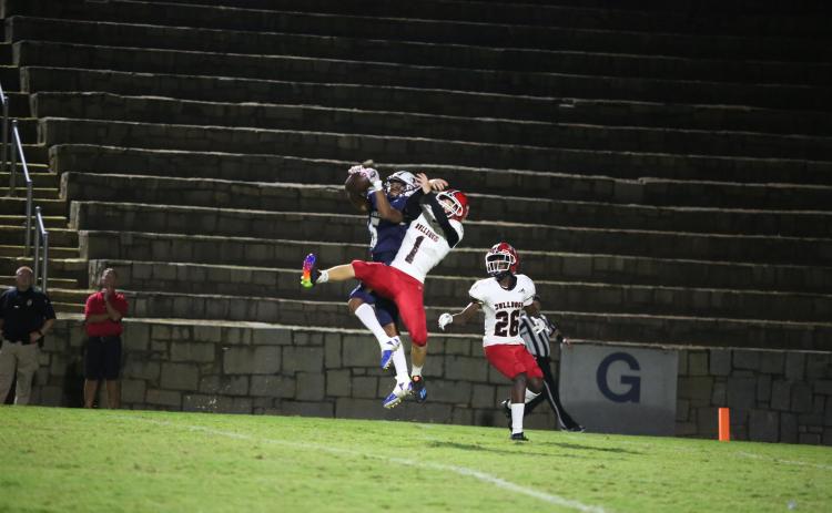 Senior Trusten Allen led the Devils in receiving during Friday’s win over Harlem with three receptions and 97 yards.