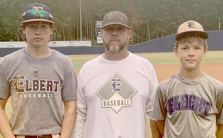 (L-R) Senior Landen Ingram, Head Coach Lance Ingram and freshman Brayden Ingram were all members of the Diamond Devils baseball team this season. The Ingram family has a multi-generational tradition of both coaching and playing baseball.