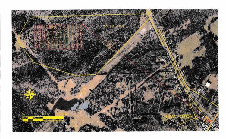 A proposed design, submitted by property owner Aubery Lunsford, shows a plan for 12 poultry houses on a parcel located off of Georgia Highway 17 in Bowman. Mayor Roberta Rice said Monday night that the entire parcel will not be cleared, only the area around the houses.