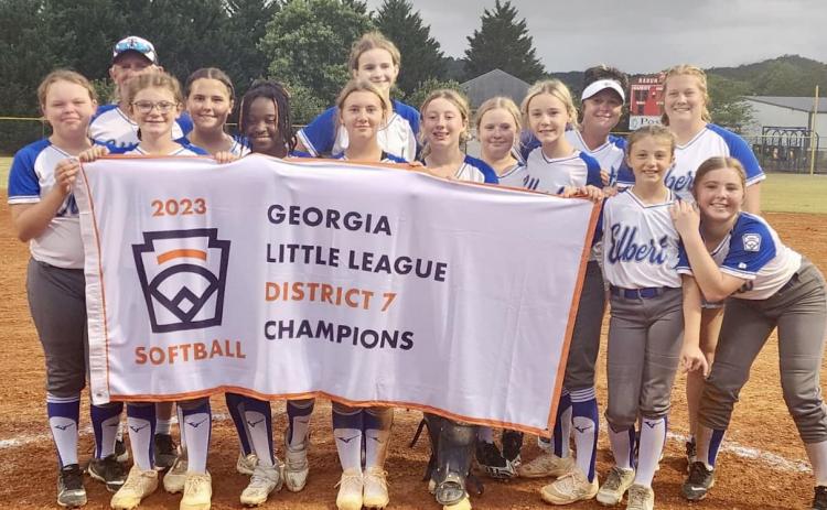 The Elbert County Little League 10-12 Softball All-Star team includes Willow Baston, Sophie Black, Sterling Blanford, Lily Bobo, Evie Page Bradford, Ayden Evans, Arabella Garcia, Cassidy James, Jailee Jones, Makayla McKnight, Olivia Paramore, Ashley Sanders and Head Coach Heather Chapman.