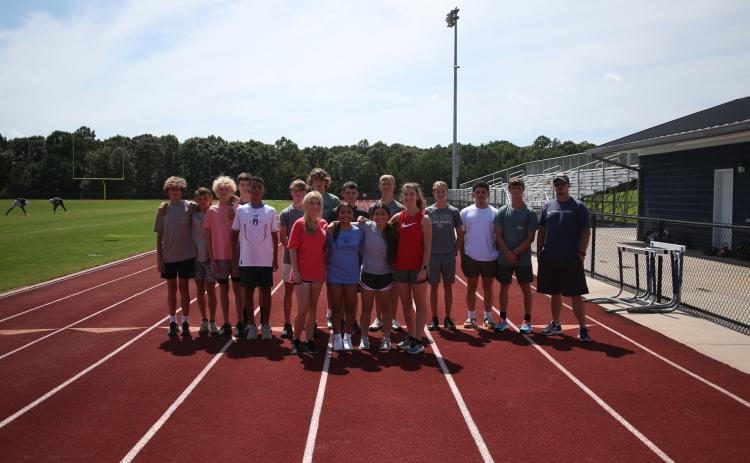 The 2023 Devil and Lady Devil Cross Country teams include Conner Holland, Ezra Adamson, Mason Dove, Anthony Linares, David Moore, Mitchell Wheeler, Sam Gailey, Michael “Tommy” Beahringer, Iain Lavere, Grant Owens, Josiah Harkins, Ronny Medellin, Dakota Toole, Kennedy Ray, Cassidy Montgomery, Samantha Walsky, Yamilet Martinez, Carina Medellin, Makaylie Harris, Stephanie Espinosa, Linda Garcia, Isabella Harpold, Eva Garcia, Ava Dunbrack, Devisha Desai and Alexandra House. (Photo by Wells))