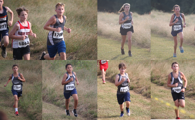 The Elbert County Running Rams competed in the NEGIAA Region Championship hosted by Franklin County Sept. 26. The Rams finished in seventh place at the meet while the Lady Rams had a runner in 23rd place and a runner in 55th place. (Photos by Wells)