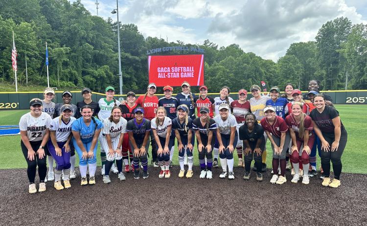Emily Booth (back row, first from left) poses with the participants of the GACA Junior All-Star Game hosted by the University of North Georgia in Dalonega June 4. (Photo submitted by Bethany Booth)