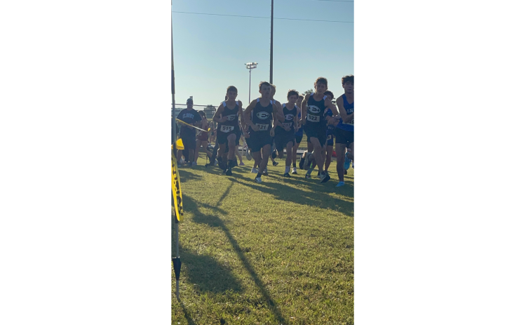 The Elbert County Blue Devils cross country team starts their race at the North Georgia Championships Aug. 24. The Devils finished 10th as a team and were led by Dakota Toole who finished 17th overall. (Photo by Megan Ray)