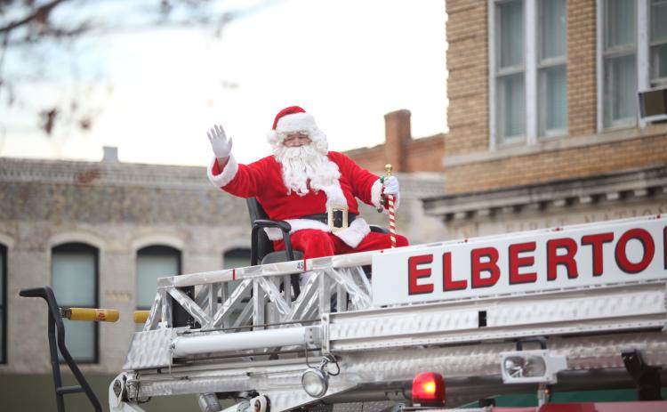 Santa Claus at last year's Christmas parade. (File photo by Mark Wells)