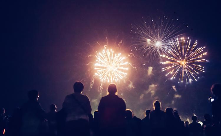 Stock Photo of firework display