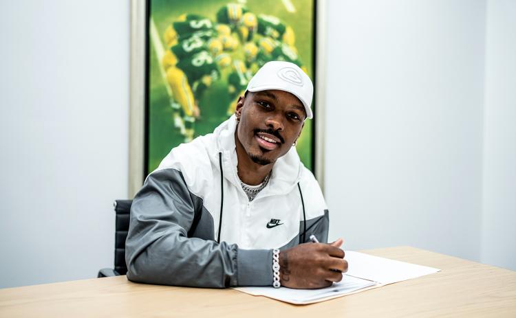 Mecole Hardman Jr. signed a one-year deal with the Green Bay Packers March 20. (Photo by Emma Pravecek - Green Bay Packers)