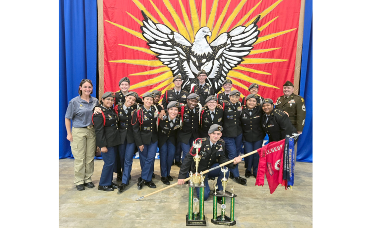 The Elbert County JROTC drill team