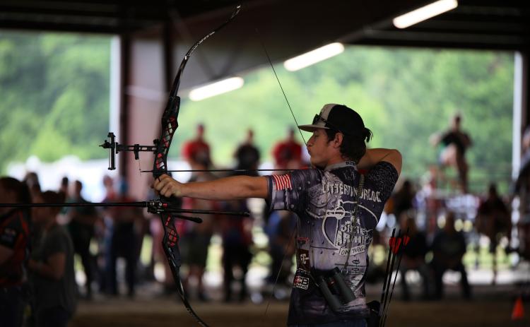 Elbert County native and expert archer Aaron Catterton-Murdock has won multiple competitive archery championships at the state and national level. (Photo courtesy of Elizabeth Catterton)