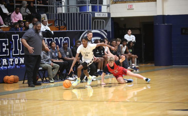 AJ Brown makes a defender fall. (File photo by Mark Wells)