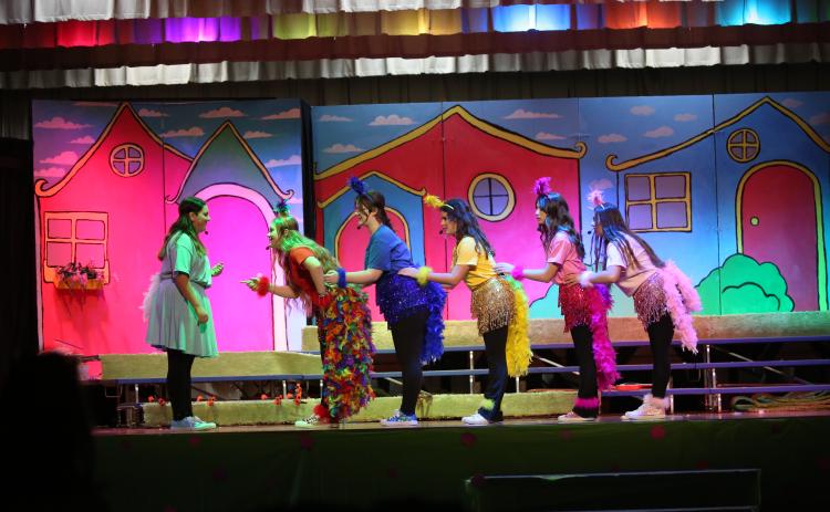 Students at Elbert County Middle School have been working in their connections classes towards a special production of "Suessical Jr." Preparation for the play has involved students from all over the school and a total of 61 students are filling various roles for the musical. (Photo by Bo Underwood)