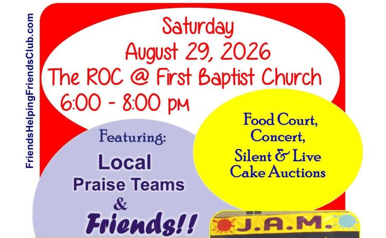 Friend's Helping Friends Club Inc. is hosting the annual JAM Fest and Taste of Elberton Aug. 29 in the ROC at First Baptist Church.