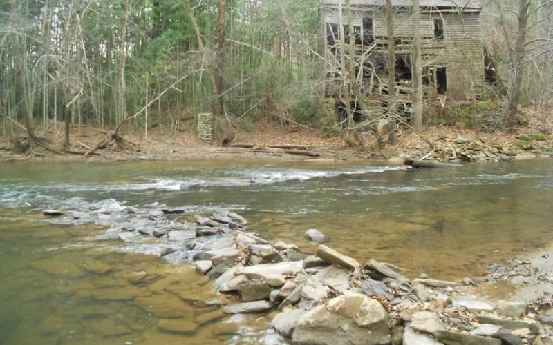 Shown are ruins of an old structure along the Etowah River. Many remnants of the past still exist for visitors to discover on the Etowah Water Trail. Photo courtesy of Etowah Water Trail