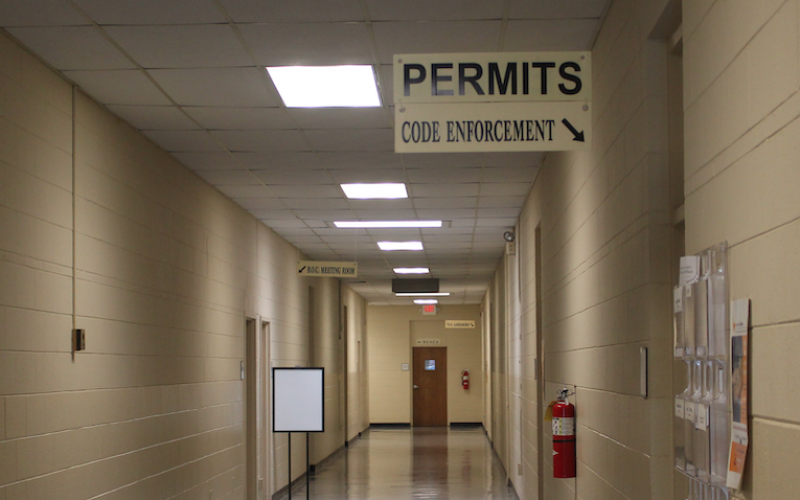 The permit and code enforcement office is located in the Elbert County government complex. 