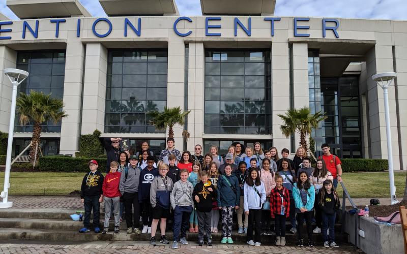 ECMS BETA Club students outside of the Savannah Convention Center in December at the State BETA Convention.