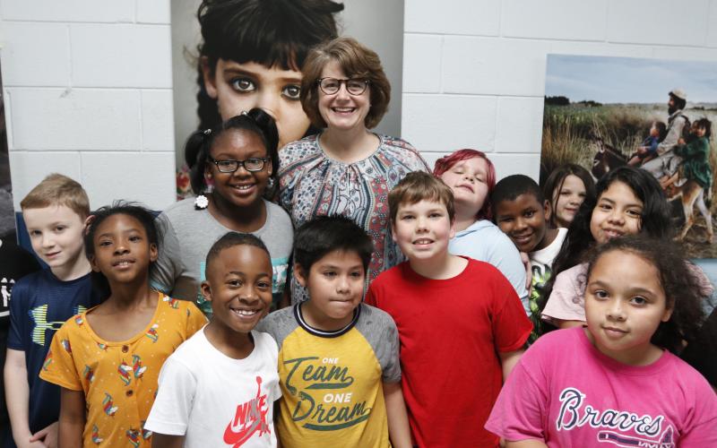Another face in the crowd – Elbert County Elementary School Principal Stephanie Wiles says she her focus is on all the students in the school system. (Photo by Scoggins)