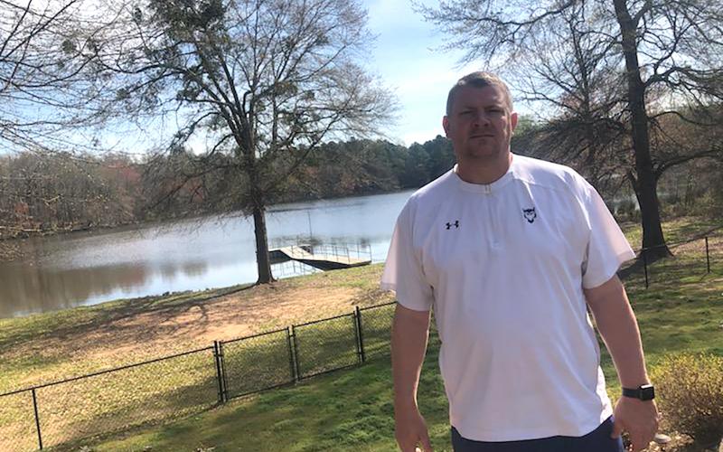 Elbert County Comprehensive High School Athletic Director Dr. Brian Turner, shown here at home, says petitions for a volleyball program have led to the announcement of the start of a program ... and 100 girls have already signed up. (Photo by Best)