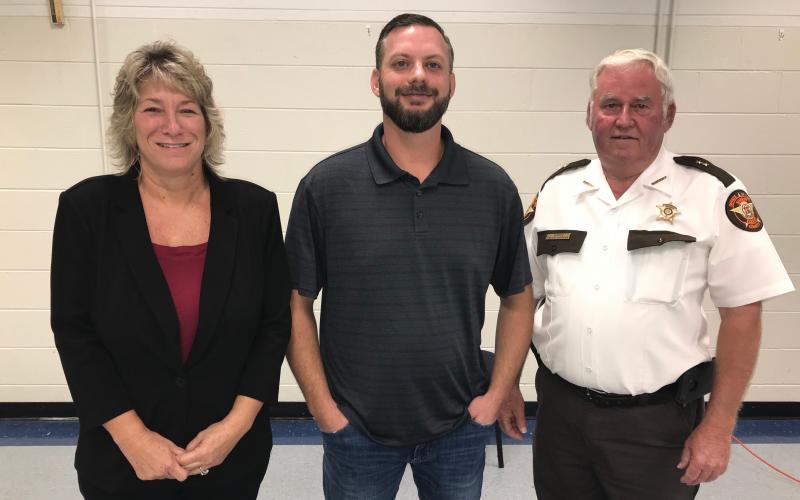 Elbert County Sheriff candidates (L-R) Jeri Lyn Berryman, Wesley McConnell and incumbent Melvin Andrews. (Photo by Jones)